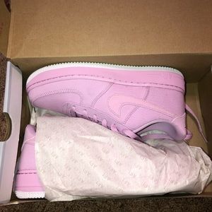 Pink Nike Air Force 1s size 8
